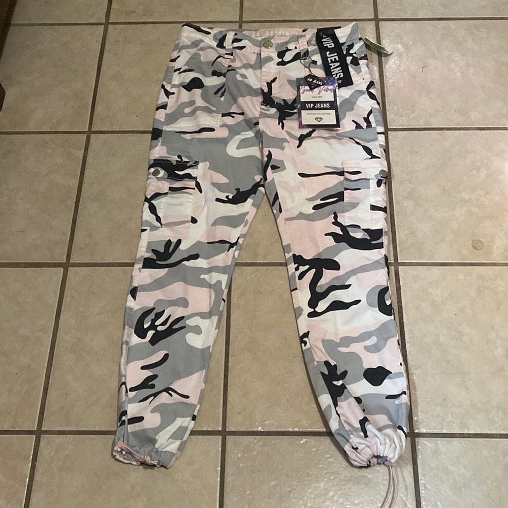 VIP lPink, White, Black and Grey camo pants